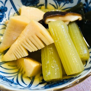 ふきと筍としいたけの煮物